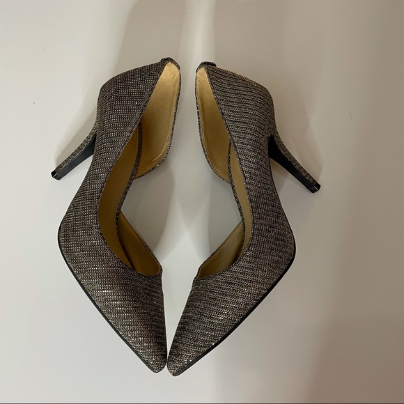 Micheal Kors Women’s Nathalie Flex High Pump Glitter Chain Mesh - Picture 8 of 9